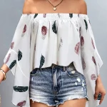 Blusa Branca Estampada